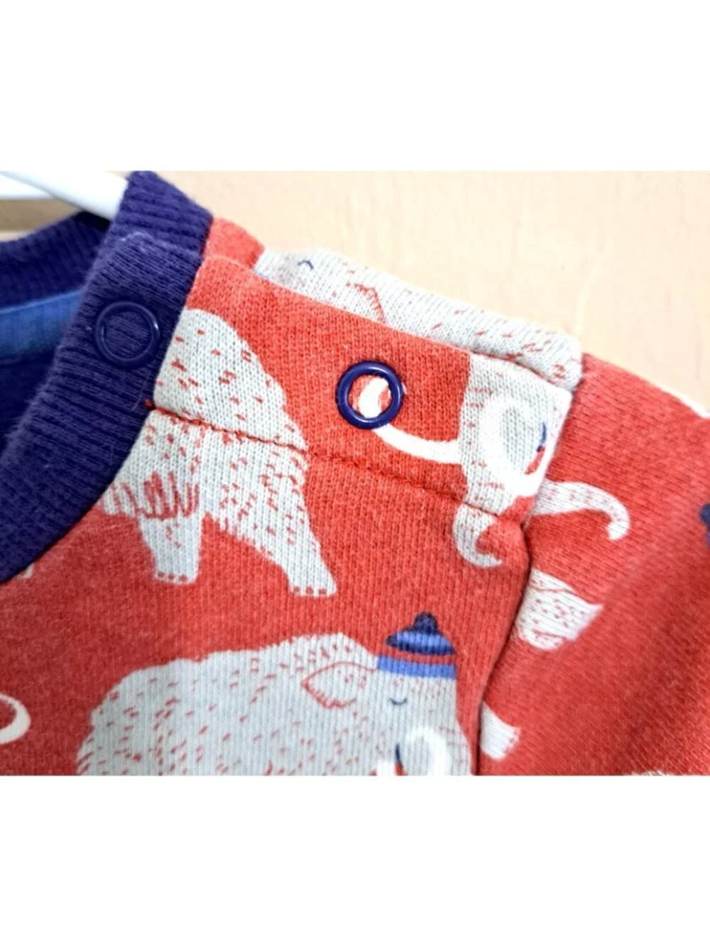 Baby Boden 6-12 Months Wooly Mamouth Snap Shoulder Sweatshirt